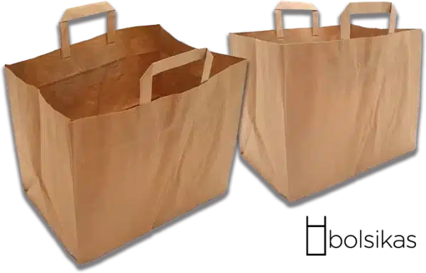 Bolsa papel asa plana "take away"